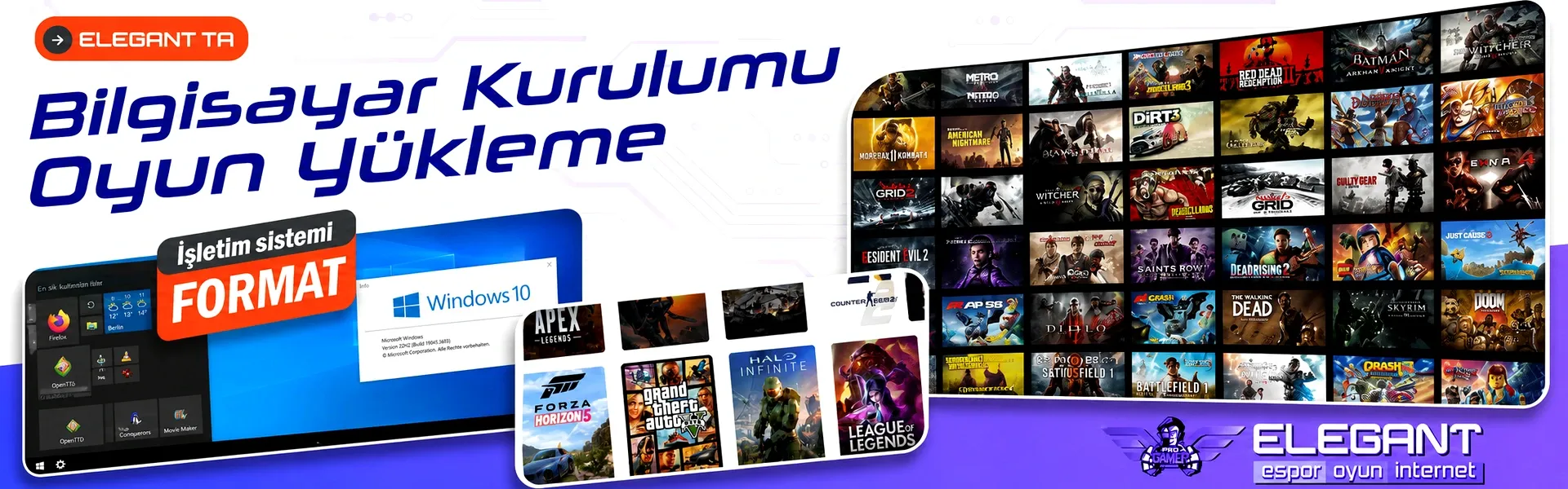 Arnavutköy bilgisayar format, Windows kurulumu ve oyun yükleme hizmeti