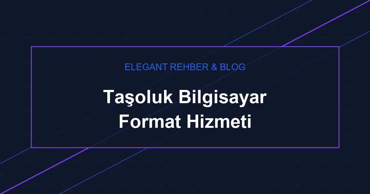 Taşoluk Bilgisayar Format Hizmeti