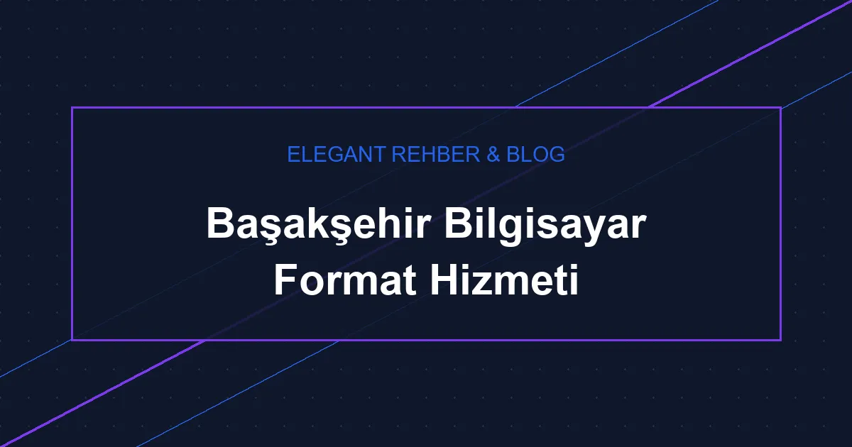Başakşehir Bilgisayar Format Hizmeti